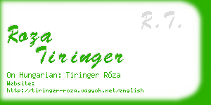 roza tiringer business card